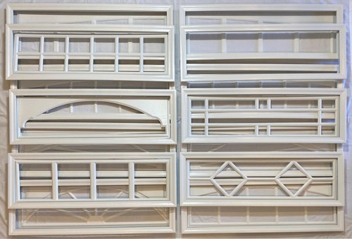 White garage door window kit - door,